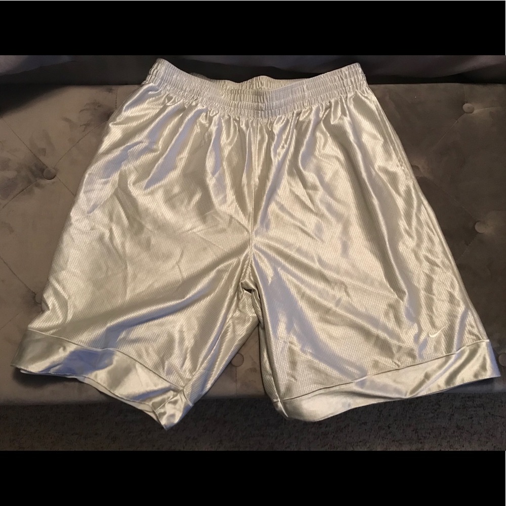 Silver Nike Basketball Shorts XL
